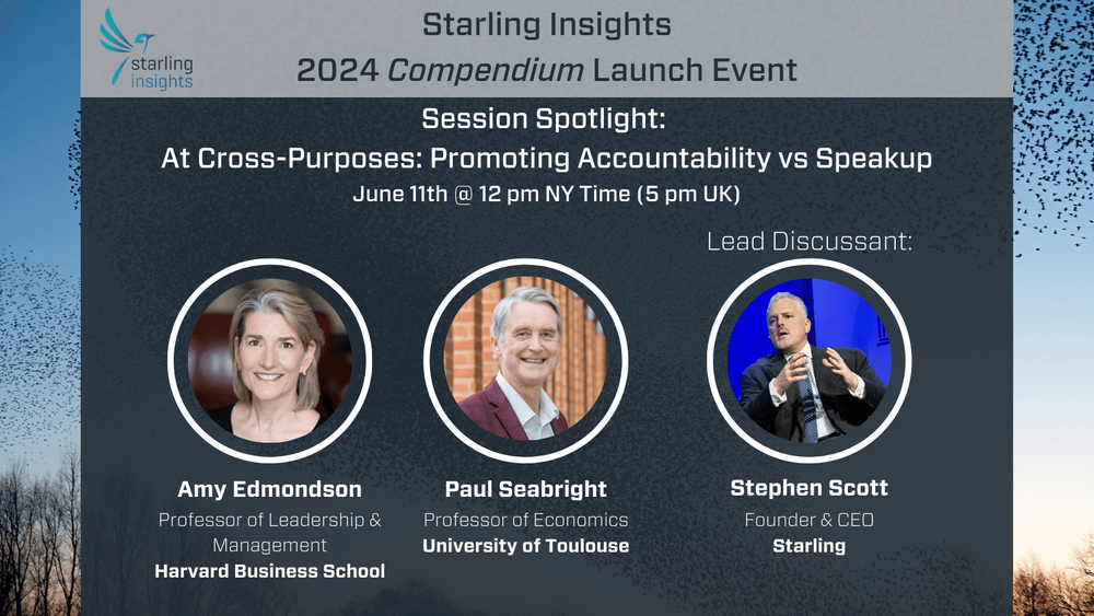Video | At Cross-Purposes:  Promoting Accountability vs 'Speak up'